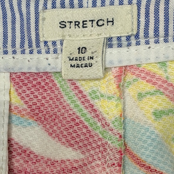 Tommy Hilfiger Y2K Tropical Floral Leaf Print Cropped Pants Multi-Color Size 10 - Picture 8 of 16